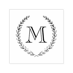 Laurel Monogram Stempel