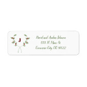 Laurel Monogram Waterverf Return Address Label (Voorkant)