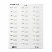 Laurel Monogram Waterverf Return Address Label (Full Sheet)