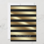 Laurel Monogrammed Black en Gold Afstuderen Kaart (Achterkant)