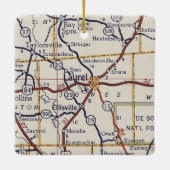 Laurel MS Map Keramisch Ornament (Achterkant)