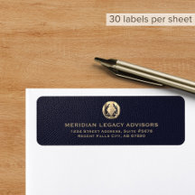 Laurel Navy Adreslabel