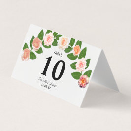 Laurel & Roos Flowers Wedding Fold Table Kaart