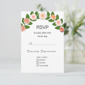 Laurel & Roos Flowers Wedding RSVP Kaartje (Staand voorkant)