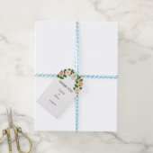 Laurel & Rose Bloemen Bruiloft Cadeaulabel (Met Touw)