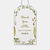 Laurel rustieke bruiloft cadeaulabel (Voorkant)