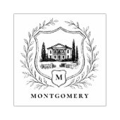 Laurel Shield Estate | Trouwmonogram Rubberstempel (Afrduk)