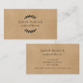 Laurel verlaat rustieke Kraft Visitekaartje (Voorkant / Achterkant)