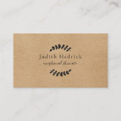 Laurel verlaat rustieke Kraft Visitekaartje (Voorkant)