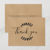 Laurel verlaat rustieke Kraft-zaken Bedankkaart (Voorkant / Achterkant)