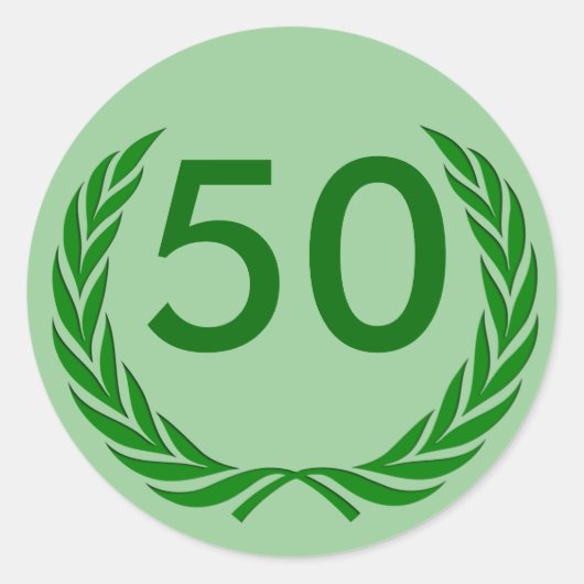 Laurel Wealth Ronde Sticker (Voorkant)