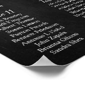 Laurel Wedding Seating Chart, bewerkbare kleur Poster (Hoek)