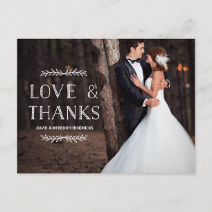 Laurel Whimsy Foto bedankt Briefkaart