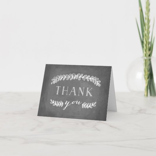 Laurel White Bedankkaart Chalkboard (Voorkant)