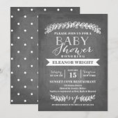 Laurel White | uitnodiging tot baby shower (Voorkant / Achterkant)