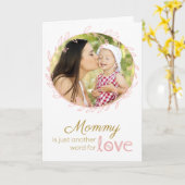 Laurel WreatCustom Photo Moederdag Card Kaart (Gele Bloem)