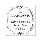 Laurel Wreath Address Stamp Zelfinktende Stempel (Design)