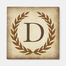 Laurel Wreath Aged Papyrus Initiaal D