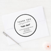 Laurel Wreath Bedankt voor de bestelling Ronde Sticker (Envelop)