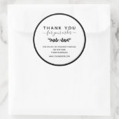 Laurel Wreath Bedankt voor de bestelling Ronde Sticker (Tas)