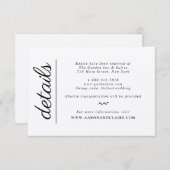 Laurel Wreath | Classy Wedding Details Kaart (Voorkant / Achterkant)