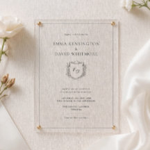 Laurel Wreath & Crest Minimalist Elegant Wedding