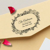 Laurel Wreath Custom Familienaam Retouradres Rubberstempel