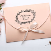 Laurel Wreath Custom Familienaam Retouradres Rubberstempel