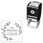 Laurel Wreath Custom Familienaam Retouradres Zelfinktende Stempel (In situ)