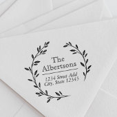 Laurel Wreath Custom Familienaam Retouradres Zelfinktende Stempel