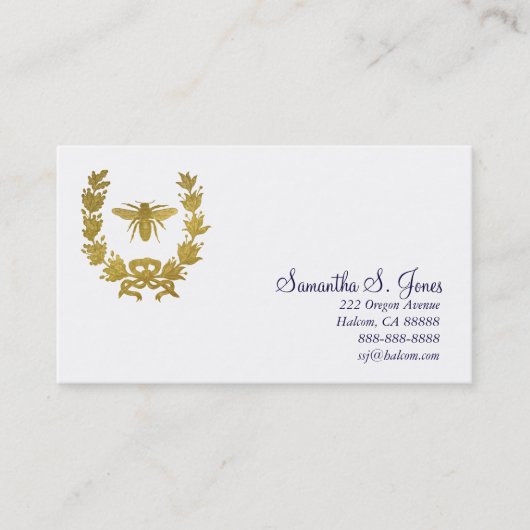 Laurel Wreath en Napoleonic Bee-1 Visitekaartje (Voorkant)
