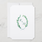 Laurel Wreath Eucalyptus Leaf Branch Modern Simple Kaart (Achterkant)
