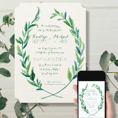 Laurel Wreath Eucalyptus Leaf Branch Modern Simple Kaart