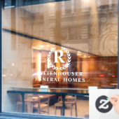 Laurel Wreath gepersonaliseerd Raamsticker (Cafe Raam)