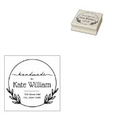 Laurel Wreath handgemaakte retouradres stempels (Gestempeld)