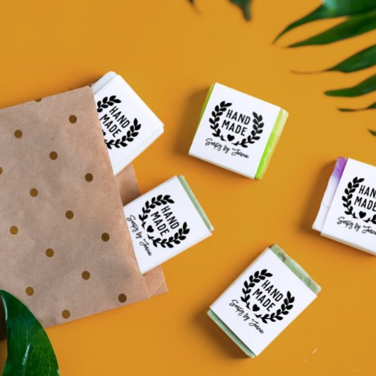 Laurel Wreath Heart Handmade Rubberstempel