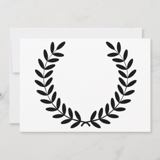 Laurel Wreath Invitations Kaart (Voorkant)