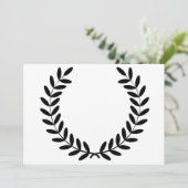 Laurel Wreath Invitations Kaart (Staand voorkant)