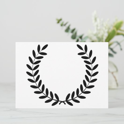 Laurel Wreath Invitations Kaart (Staand voorkant)