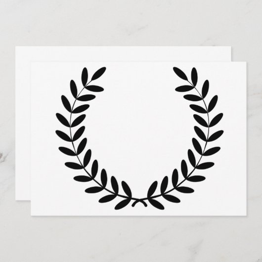 Laurel Wreath Invitations Kaart (Voorkant / Achterkant)