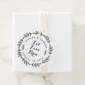 Laurel Wreath Laat Liefde Brouwen Trouwronde Bedankjes Labels (In situ)