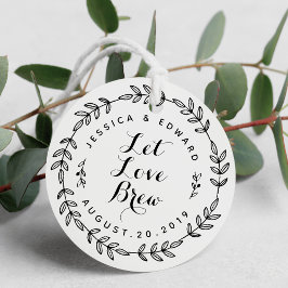 Laurel Wreath Laat Liefde Brouwen Trouwronde Bedankjes Labels