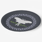 Laurel Wreath & Luna Moth Papieren Bordje (Gekanteld)