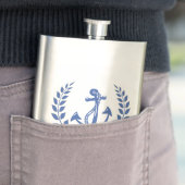 Laurel Wreath met Nautical Anchor Flacon (Voorbeeld)