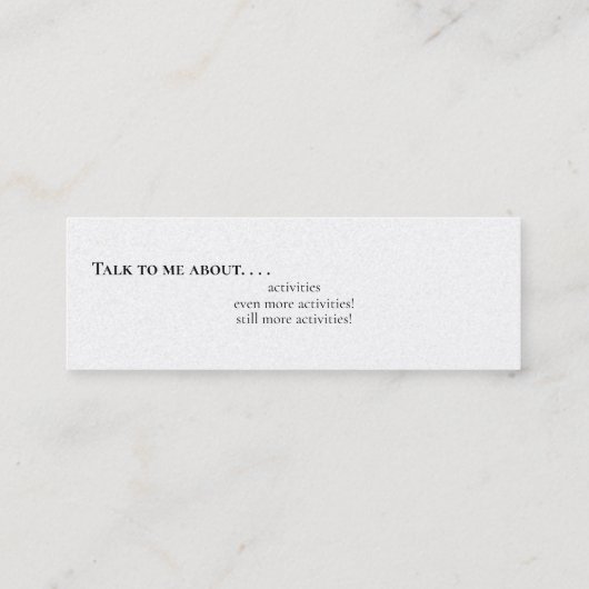 Laurel Wreath Mini Visitekaartje (Achterkant)