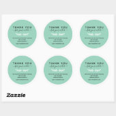 Laurel Wreath Mint Bedankt voor de bestelling Ronde Sticker (Vel)