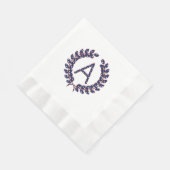 Laurel Wreath Monogram A Stars en Stripes USA Servet (Hoek)