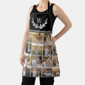 Laurel Wreath Monogram Black Photo Collage Schort (Insitu)