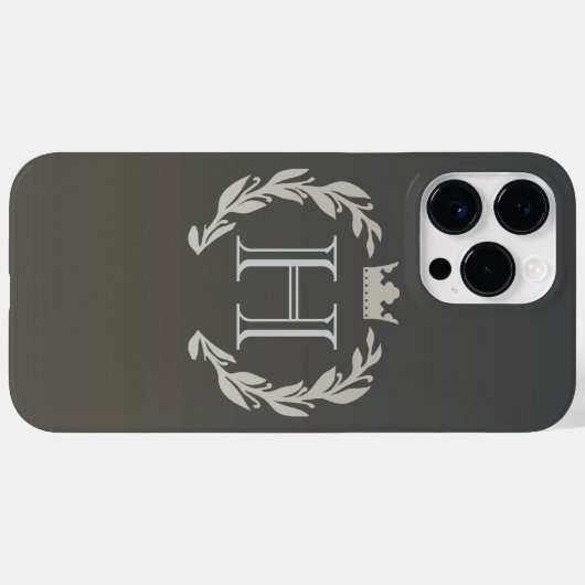 Laurel Wreath Monogram Case-Mate iPhone Case (Achterkant (horizontaal))