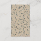 Laurel Wreath Monogram Diaper Baby shower Raffle Informatiekaartje (Achterkant)